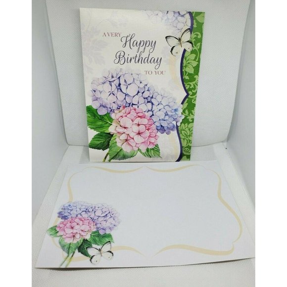 New Beginnings A Very Happy Birthday To You Floral Greeting Card - Picture 3 of 10